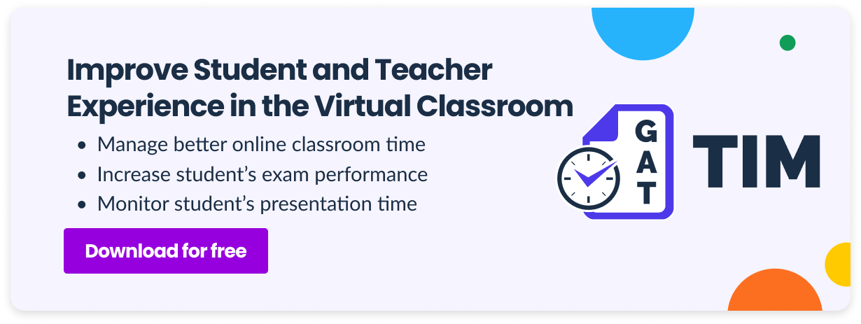 The TIM Timer improves student and teacher experience in the virtual classroom