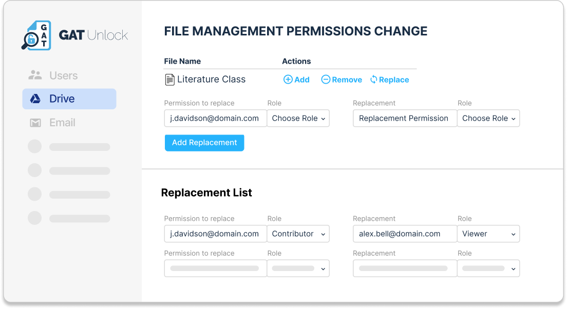 File Management Permissions Change with GAT Unlock