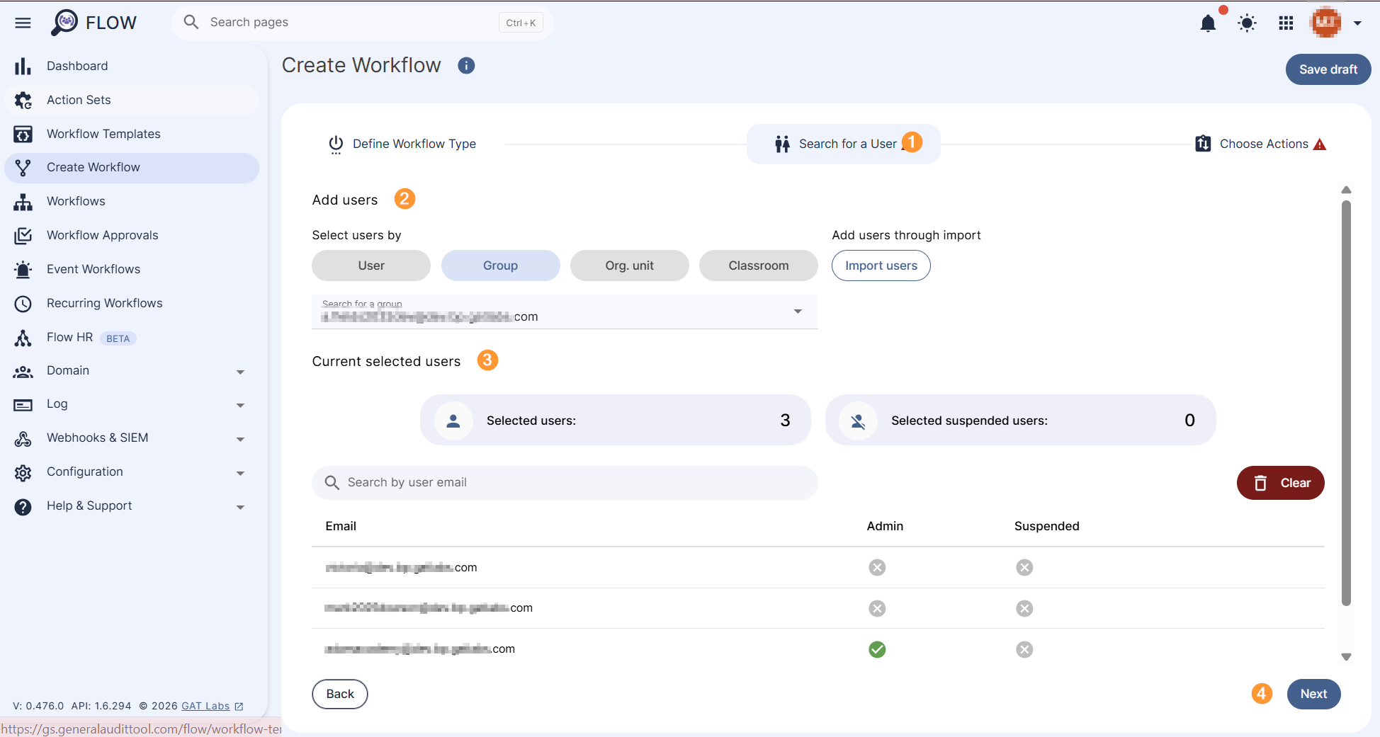 Search for a User section. 