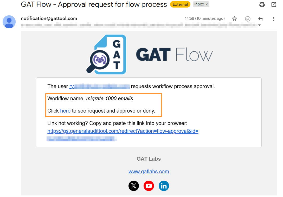 Security officer approval email