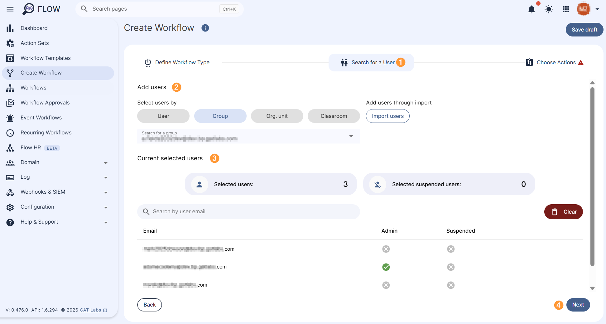 Define workflow scope section