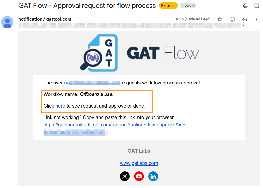 Security officer approval email