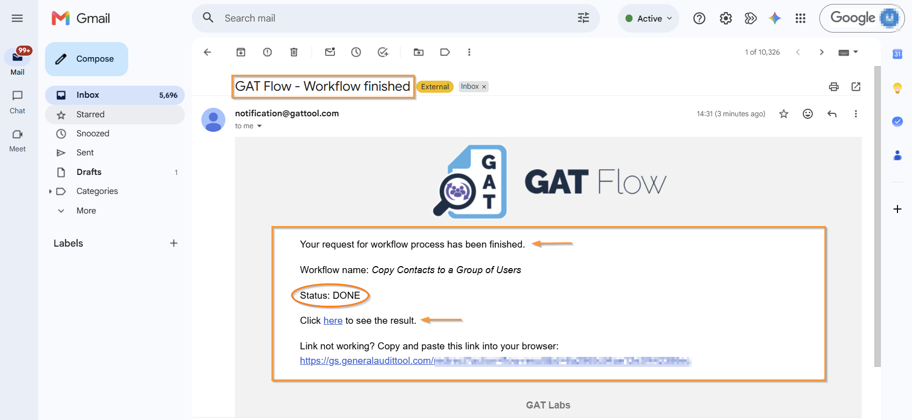 Workflow requester email notification about Flow request complition.