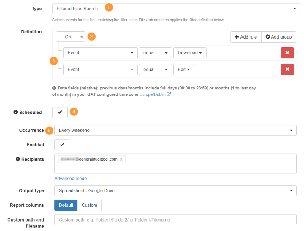 Show Event Activity on Files, Folders or Shared Drives Across Google