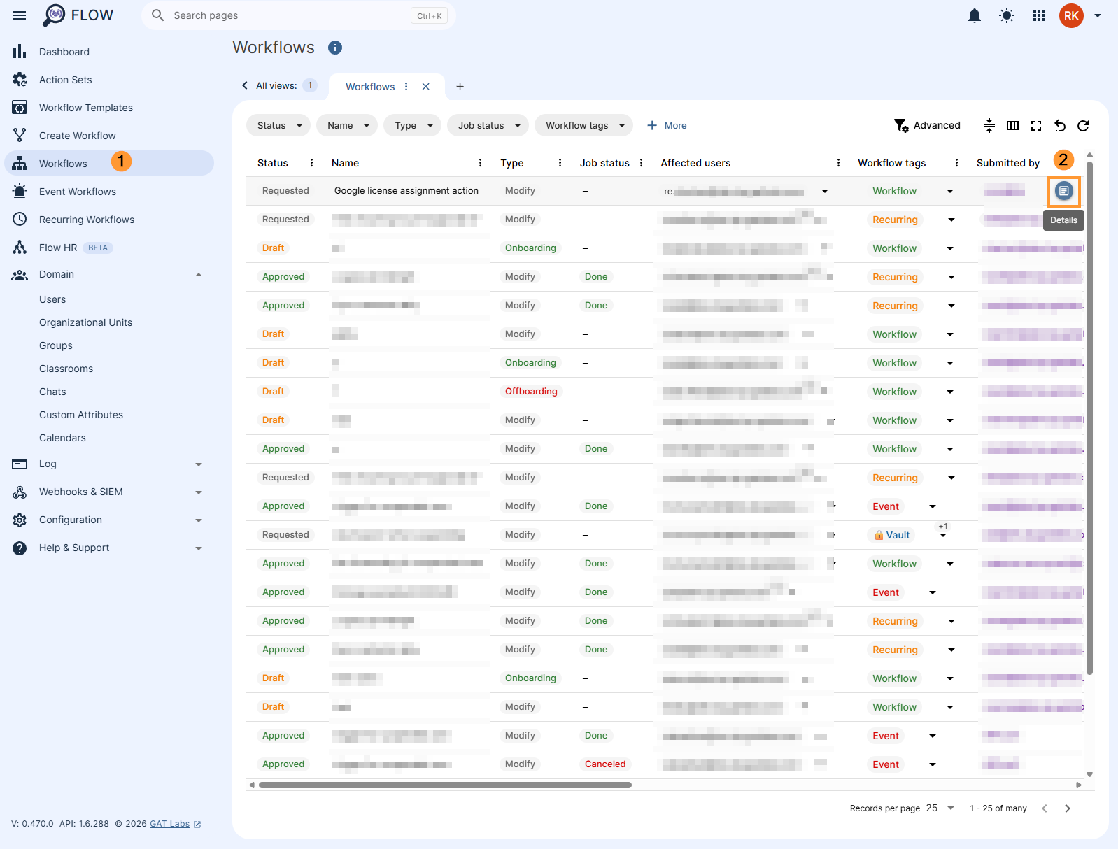 GAT Workflow results