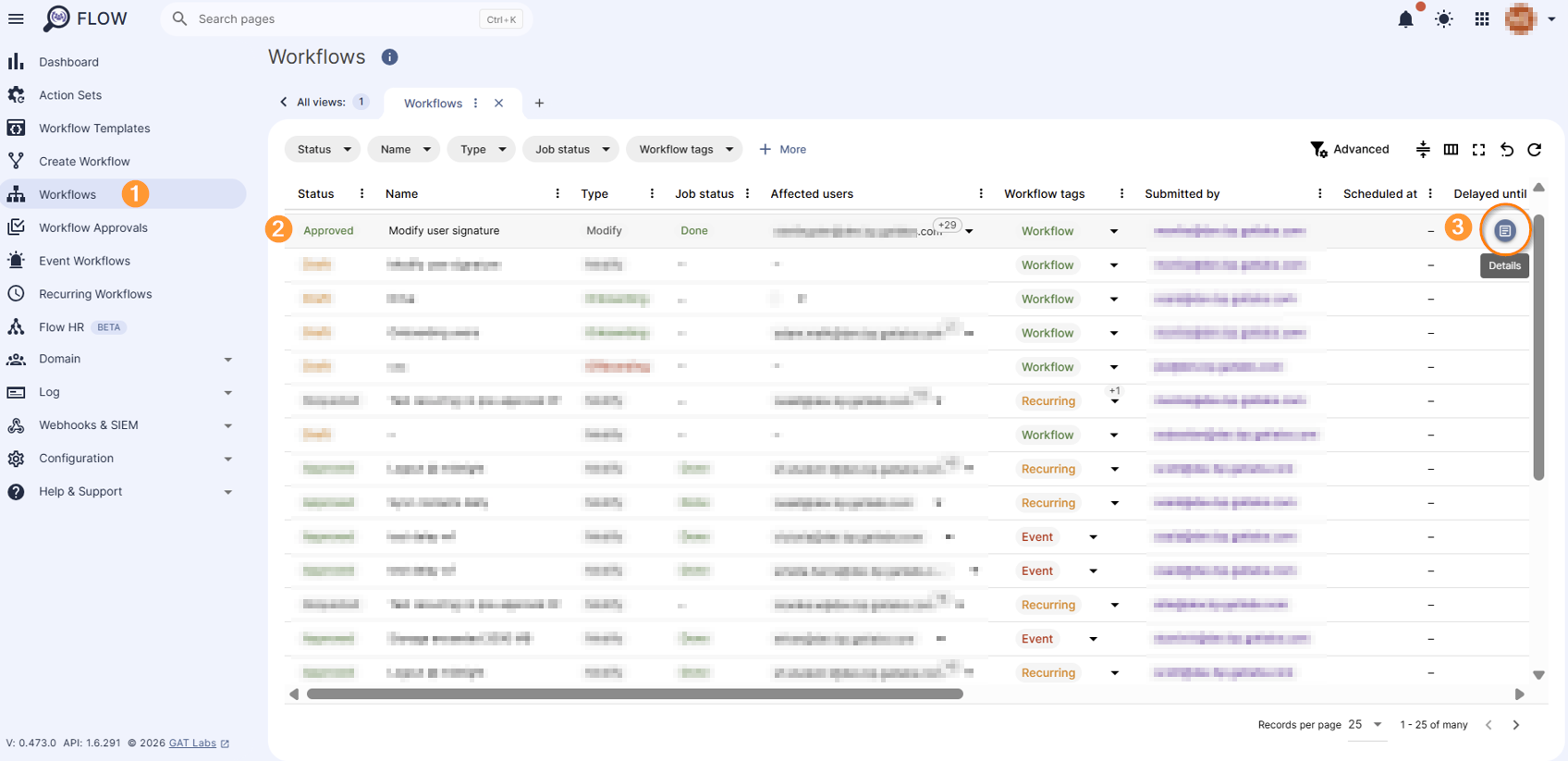 Workflow section is displayed where workflow status and details can be seen.
