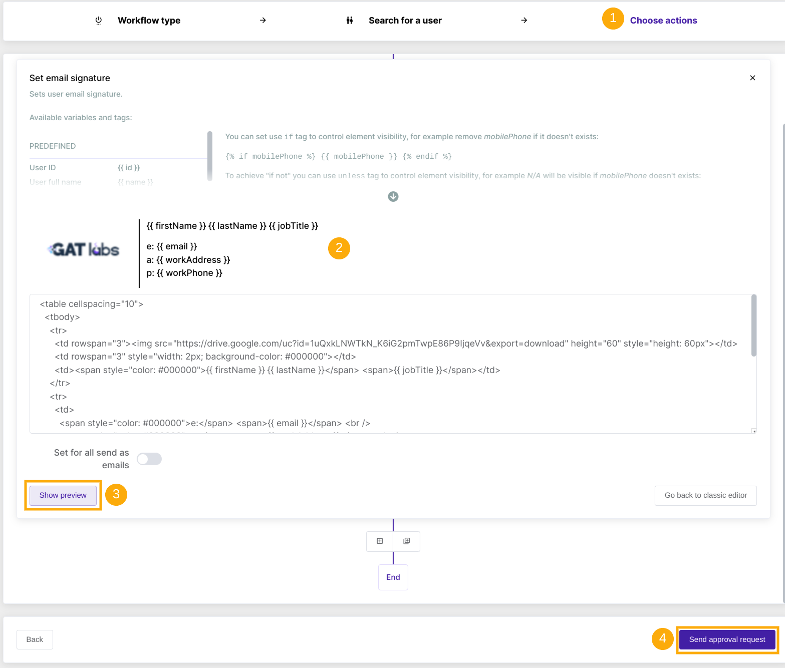 Modify Gmail Signature to Google Workspace Users in Bulk GAT