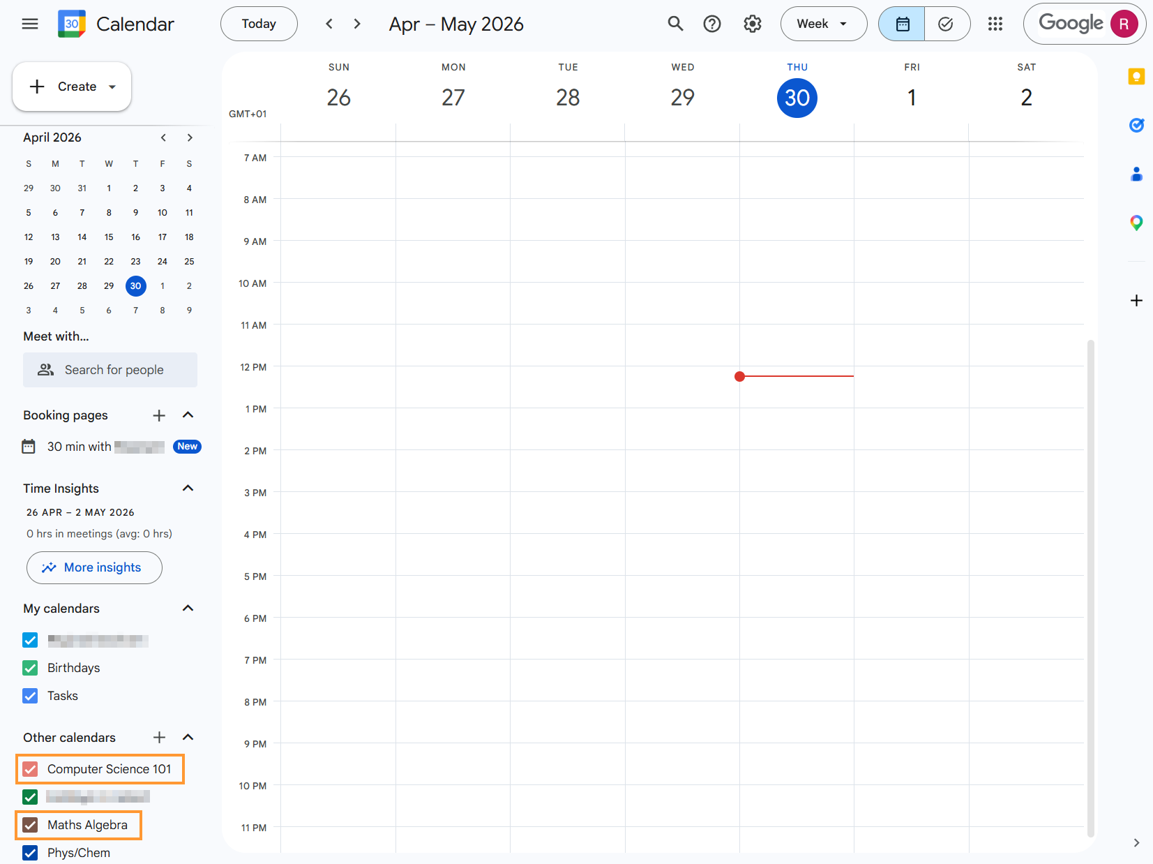Gmail calendar