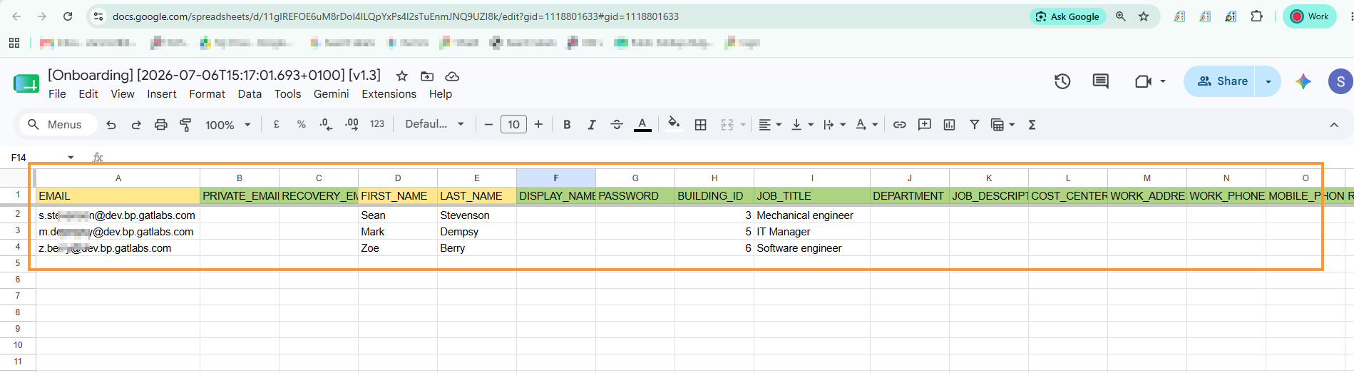 When you click on "Create new spreadsheet," select Add to spreadsheet