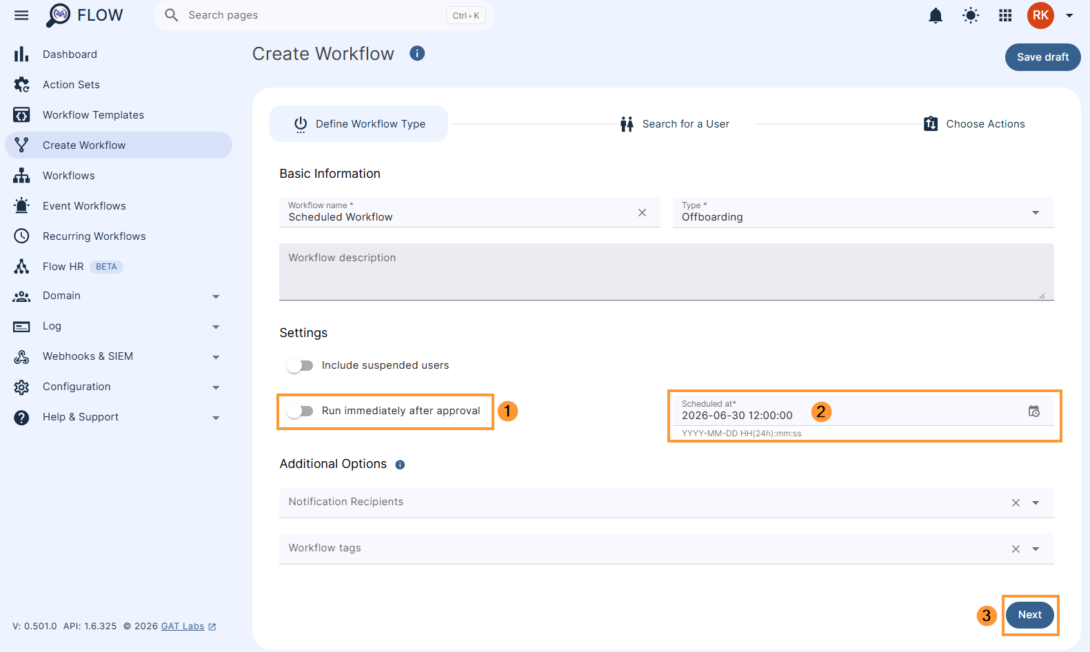 Scheduling a workflow