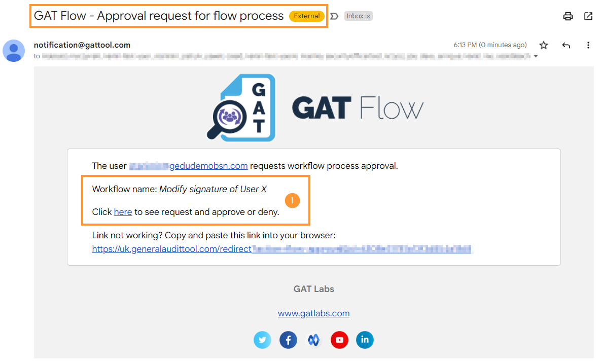 Workflow Approval email