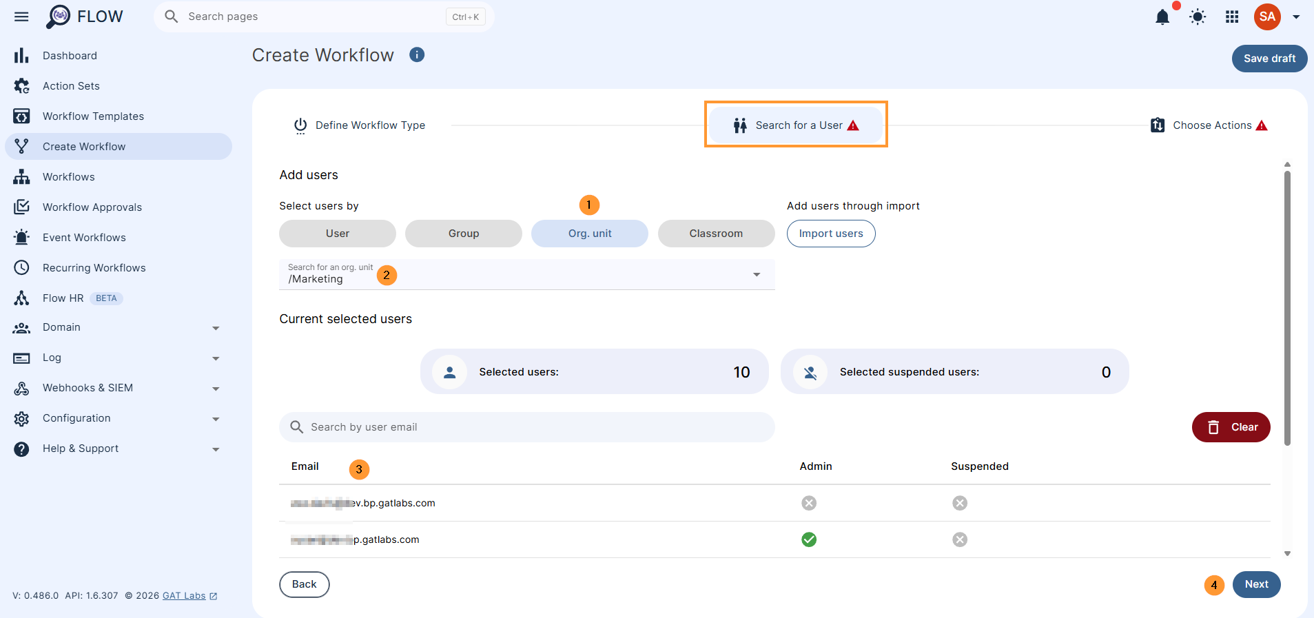 On the next page, select the users you want to set the time zone for.

You can select them by either a single User, a Group of users, or an Organisational Unit (OU).