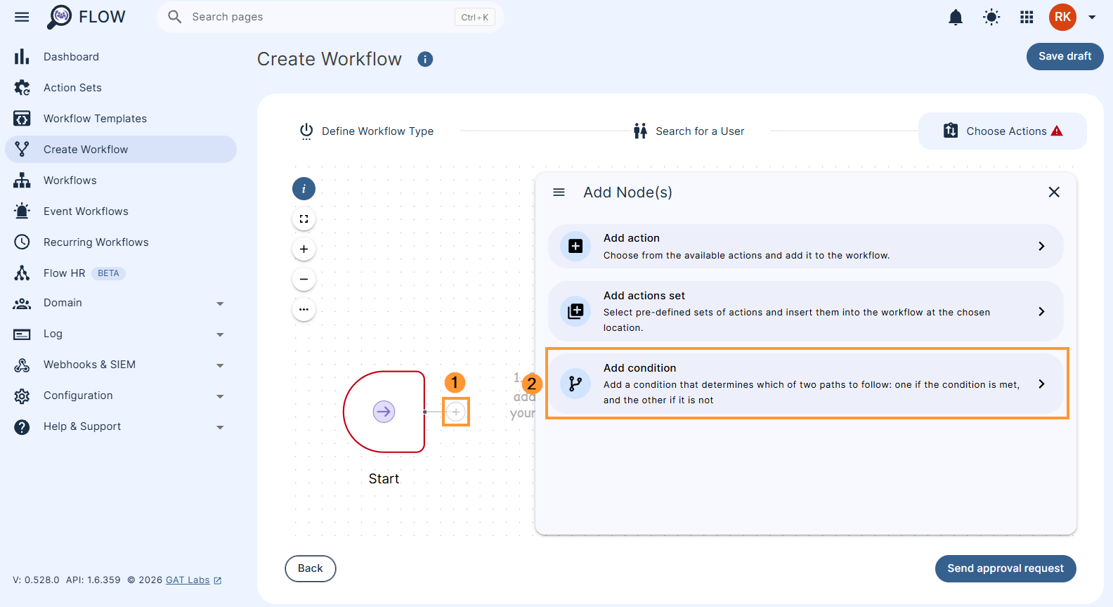 Adding a condition to a workflow