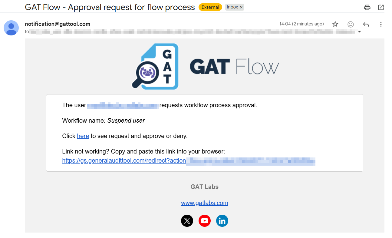 Security officer approval email