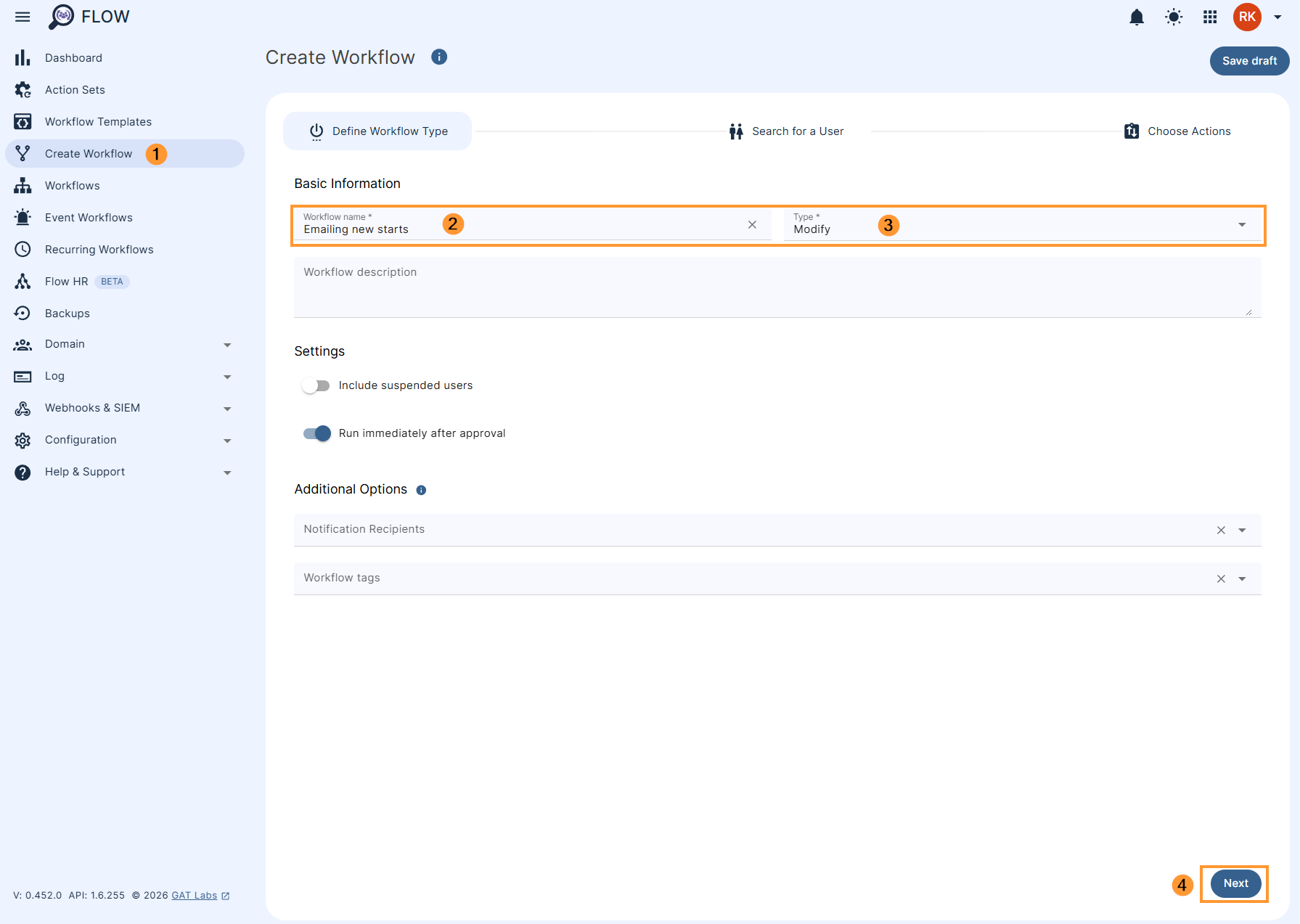 Step 1. Creating a workflow