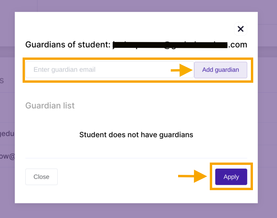 Adding guardians of students to a classroom