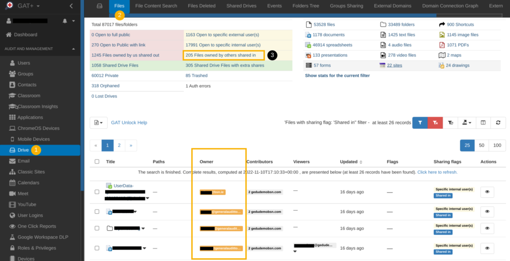 Identify external files