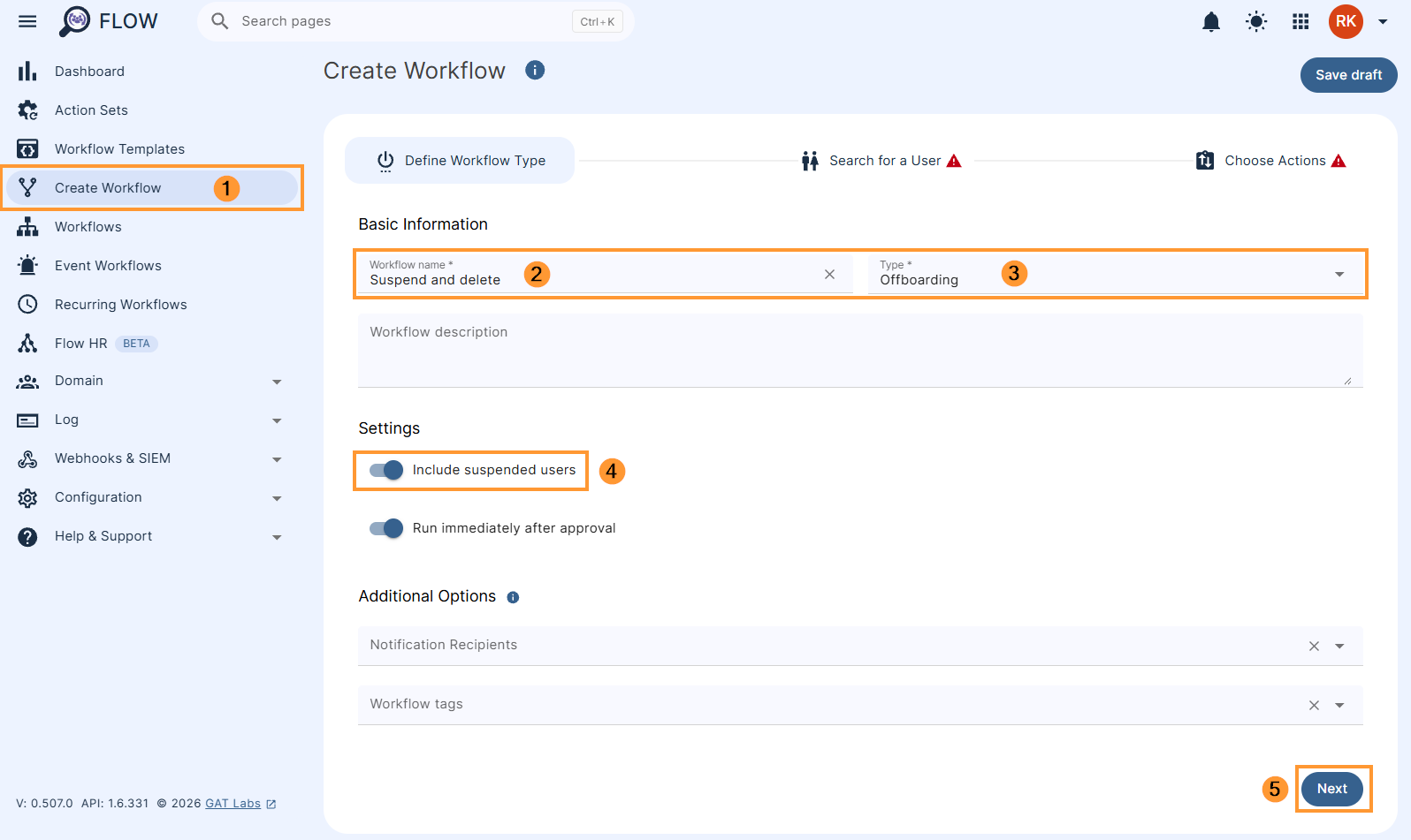Creating a workflow