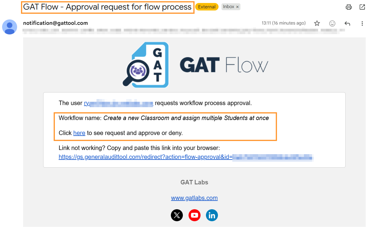 Security officer approval email
