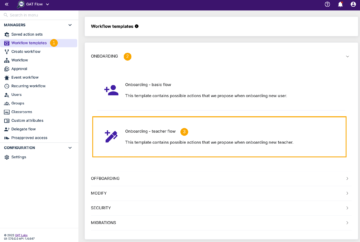 Use a workflow template to automate the students' onboarding process