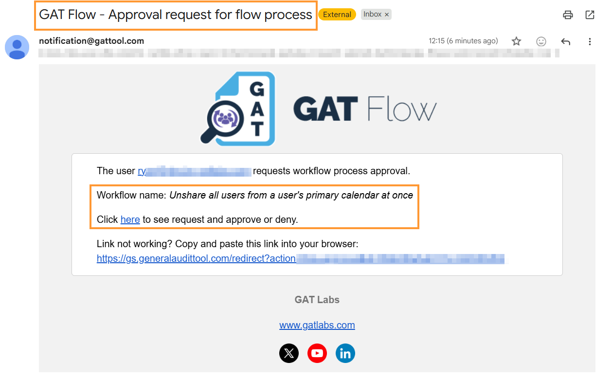 Security officer approval email