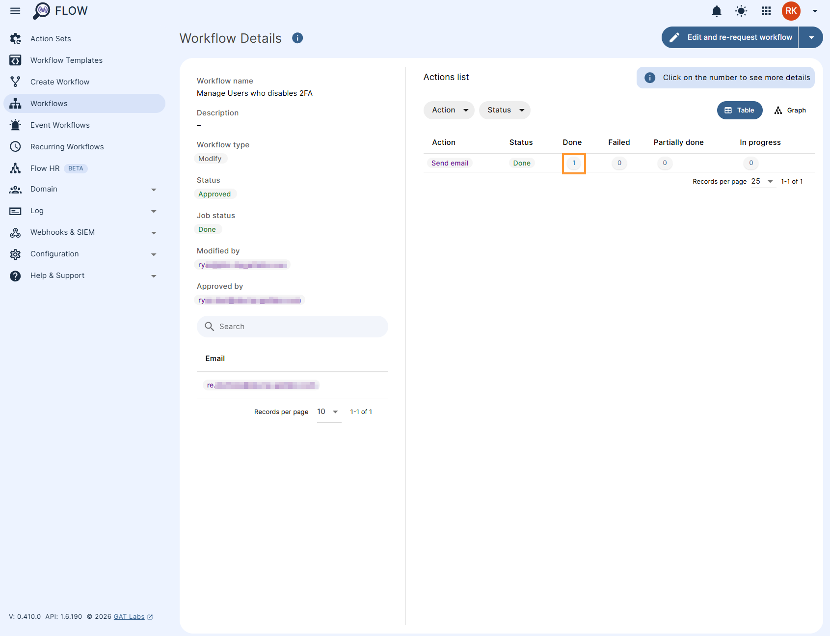 Event workflow trigger details