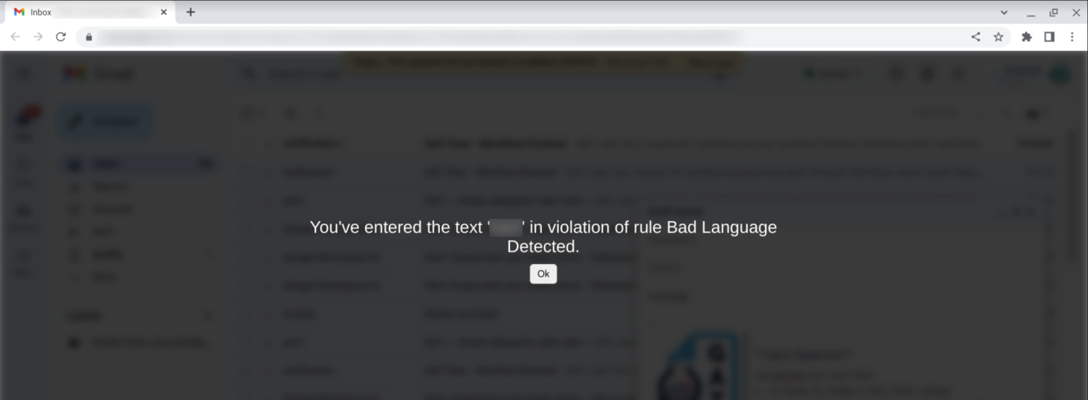 Set Inappropriate Language Alert for Domain Users with GAT Shield
