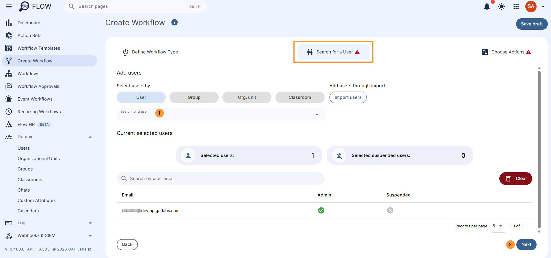 You can individually select a user, group, or entire OU of your choice.