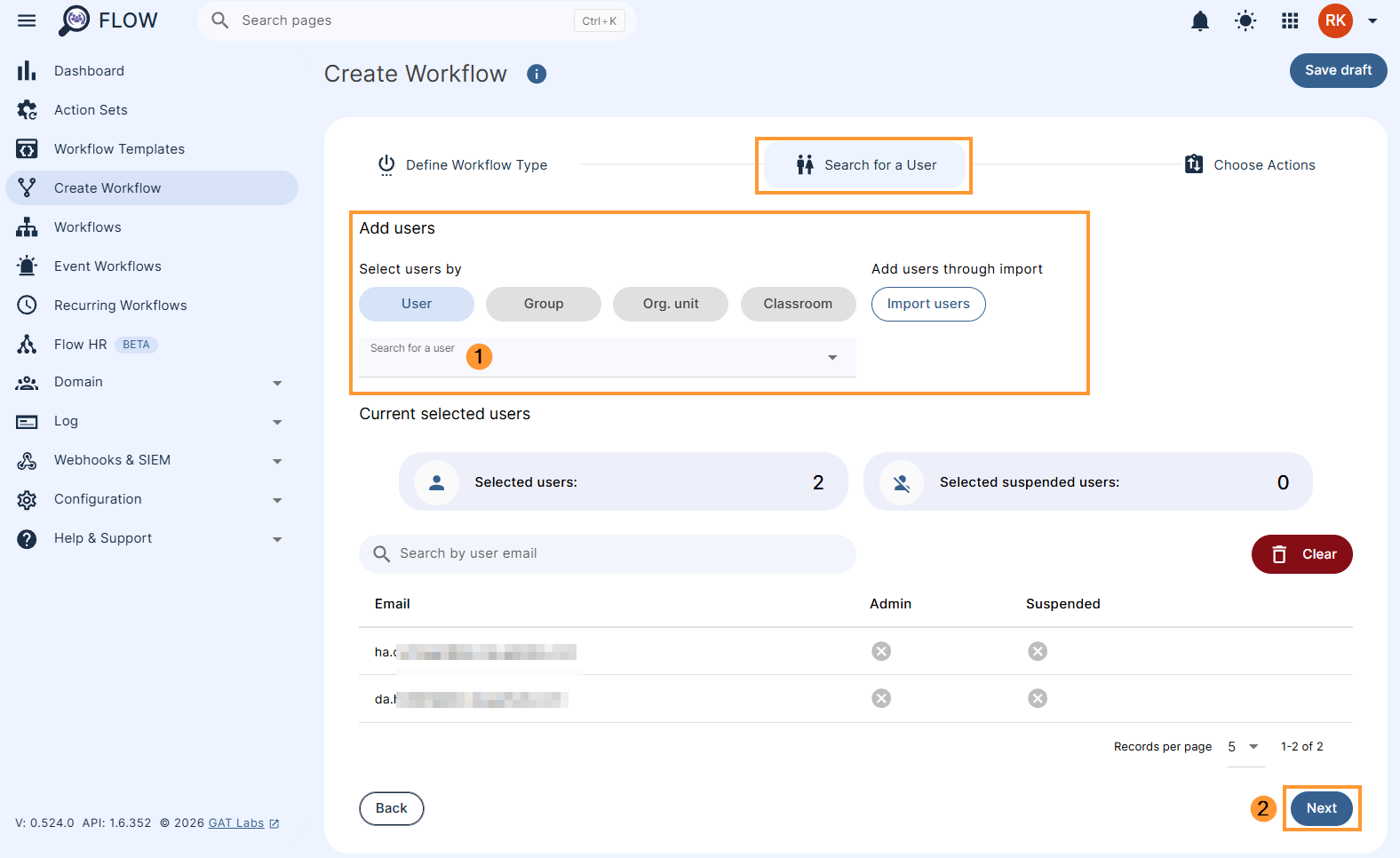 Adding users to a workflow
