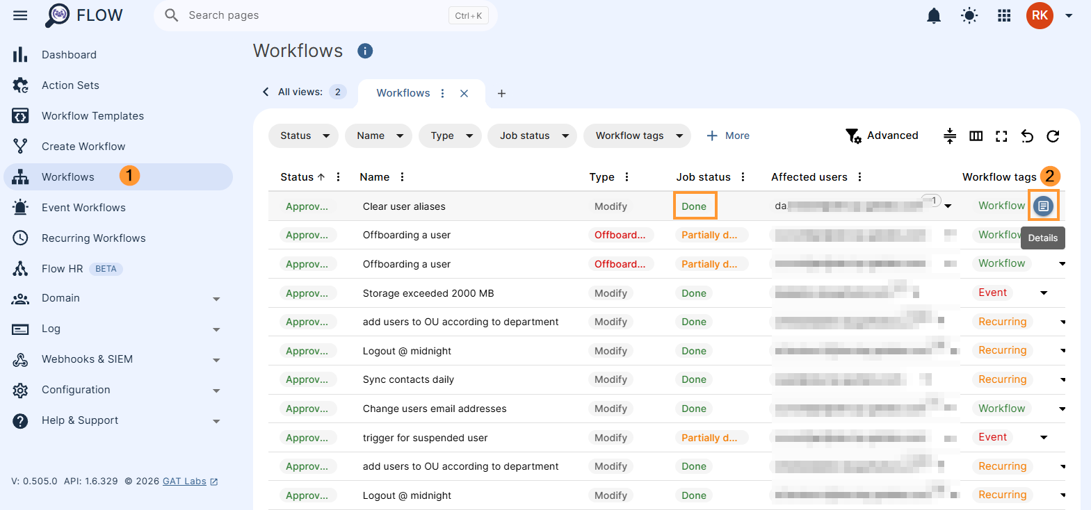 Result - the approved workflow