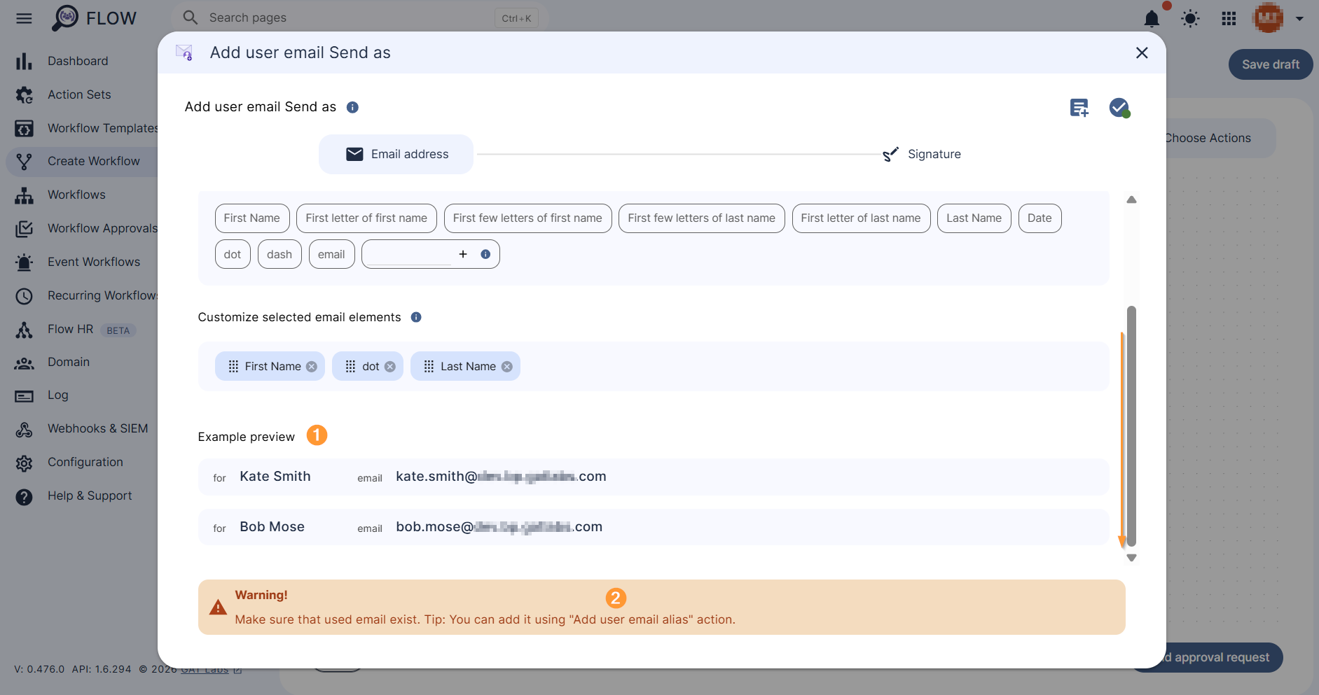 Defined email template preview as an examples. 