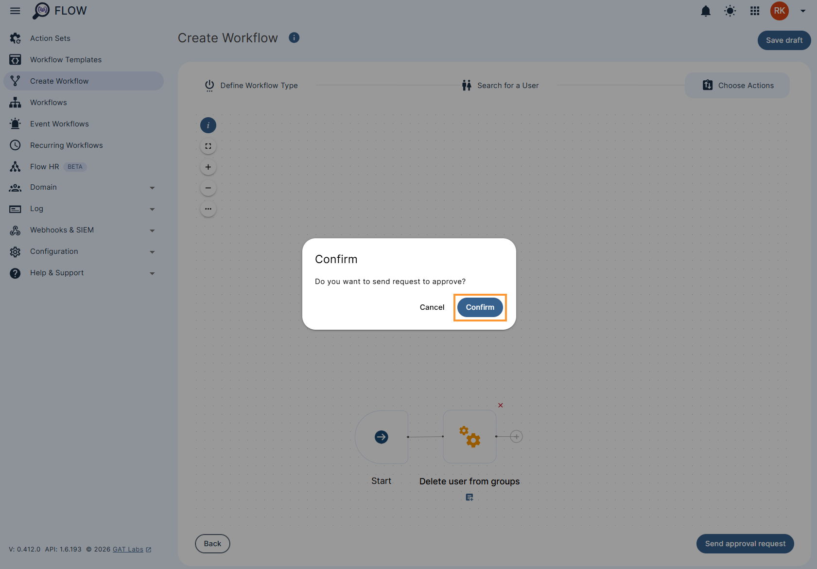 Workflow confirmation