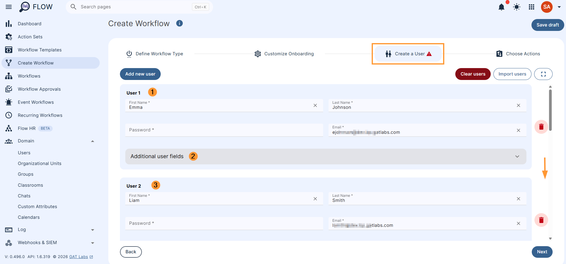 The details will be uploaded in bulk into GAT Flow and displayed. Review and edit if needed.