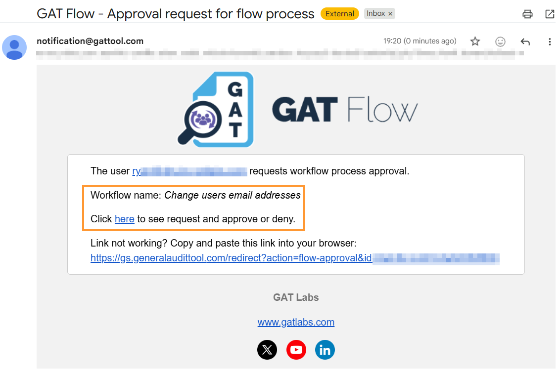 Security officer approval email