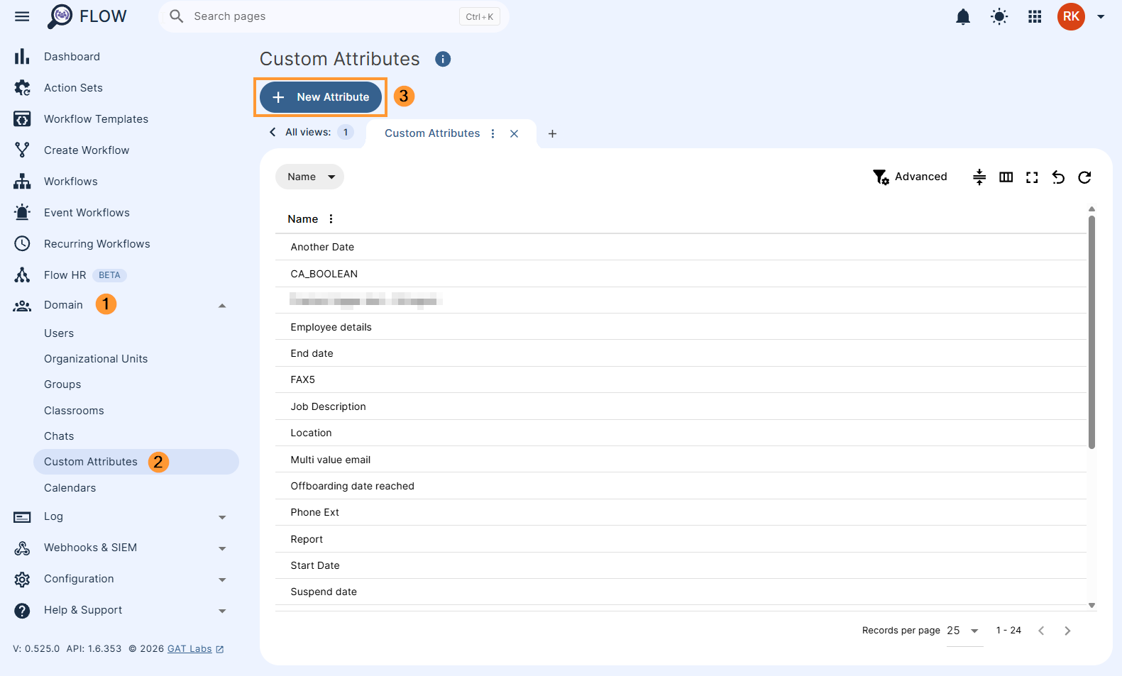 Creating a new custom attribute in Flow