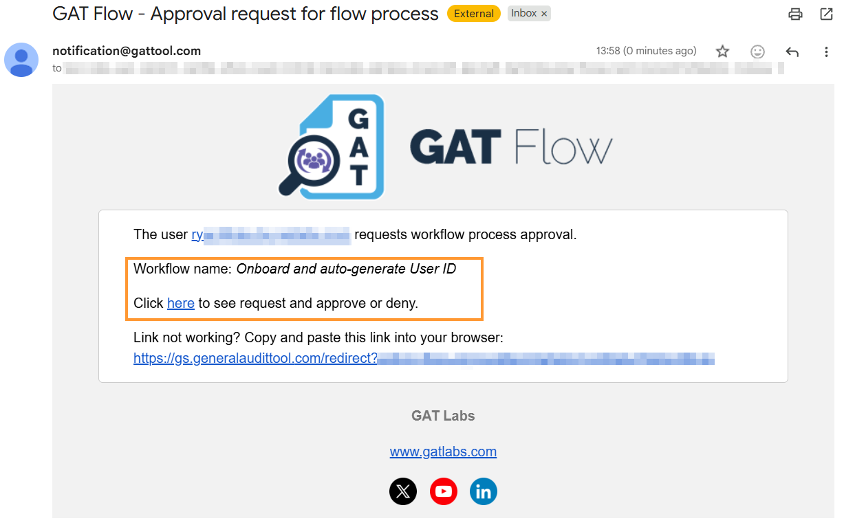 Security officer approval email request