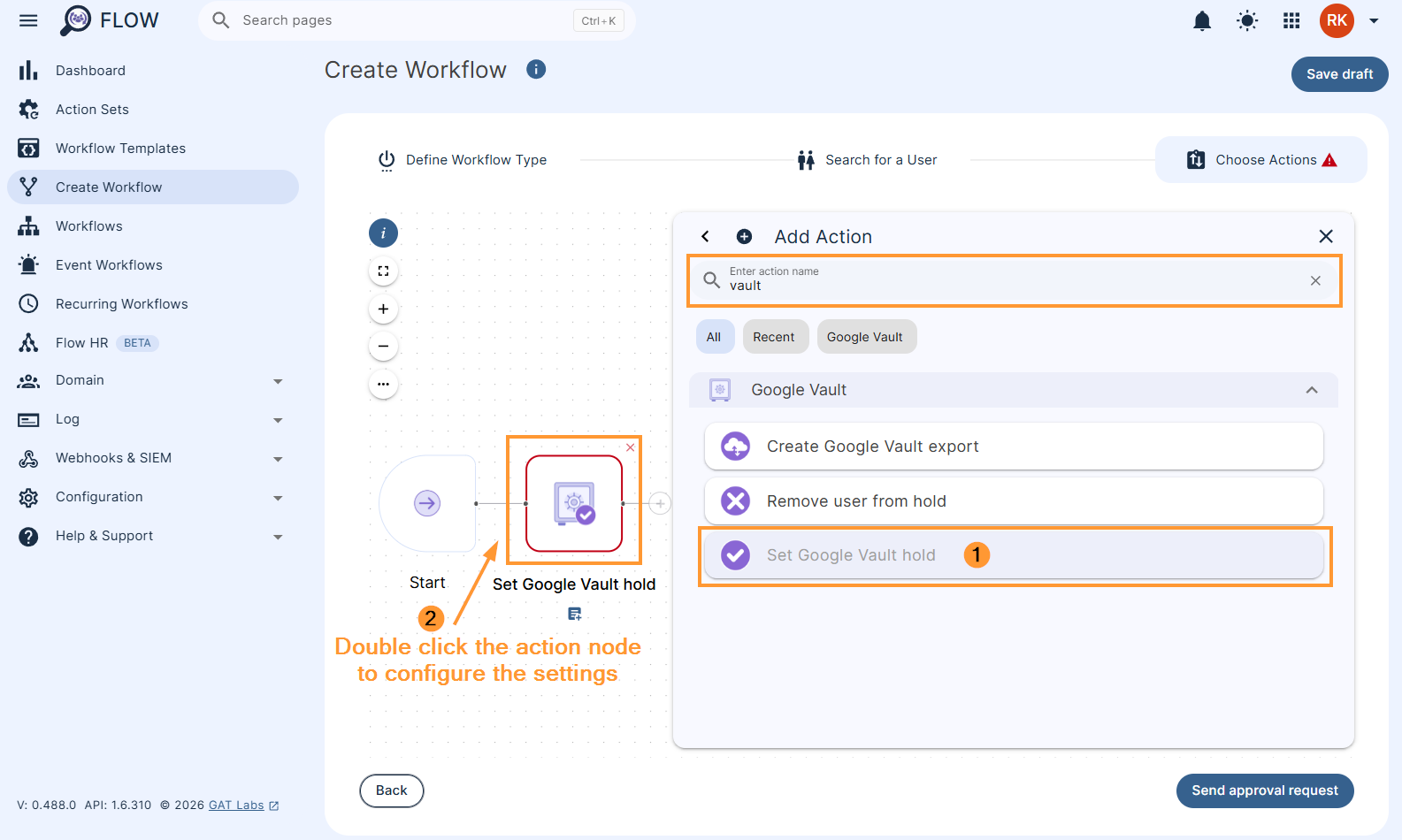 Configuring Google Vault Holds with GAT Flow