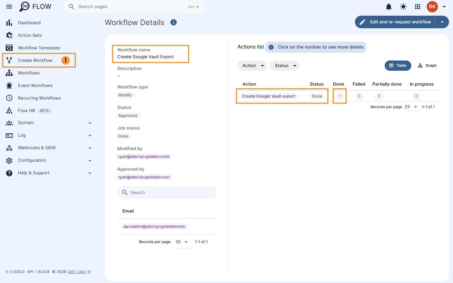 Google Vault Exports with GAT Flow