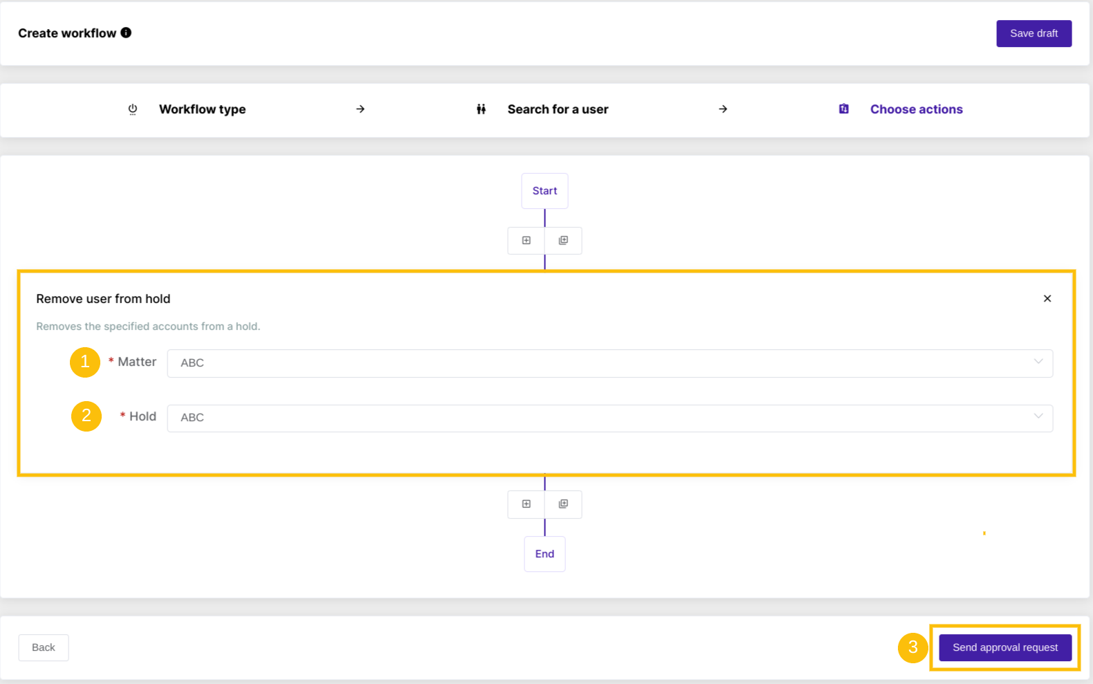 Google Vault hold in GAT Flow