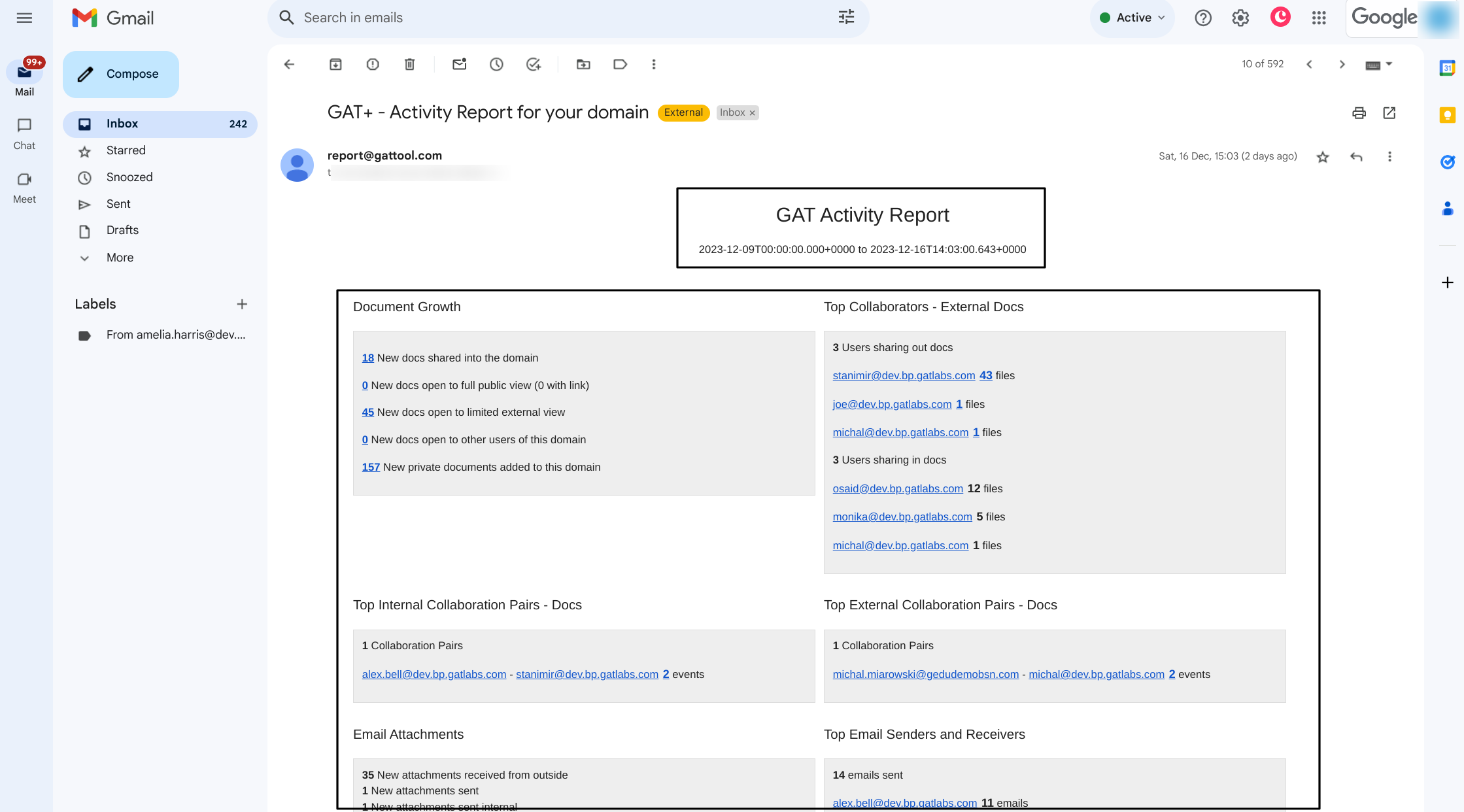 Monitor Email Attachments with GAT+