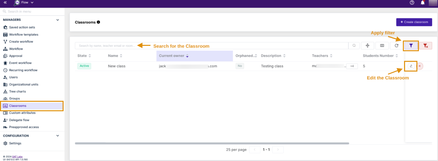 GAT Flow Google Classroom invites