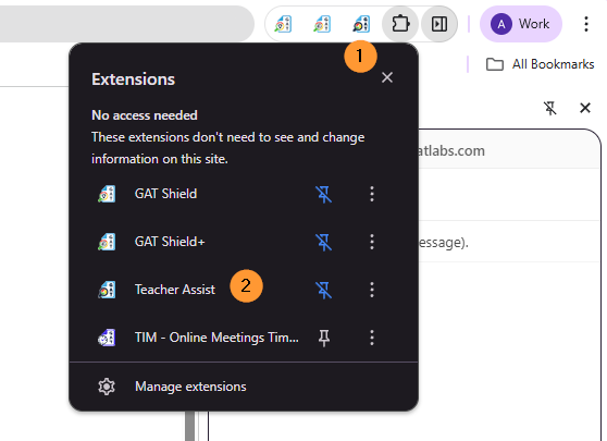 The extension will appear under their Chrome extensions list.