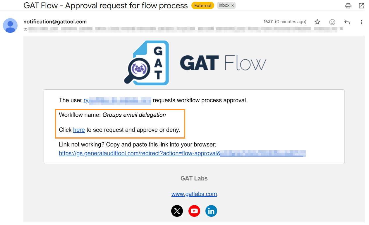 Security Officer approval email