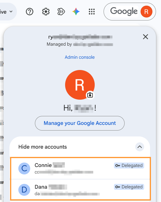 Delegate access in GMail