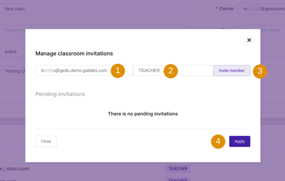 Google Classroom invites