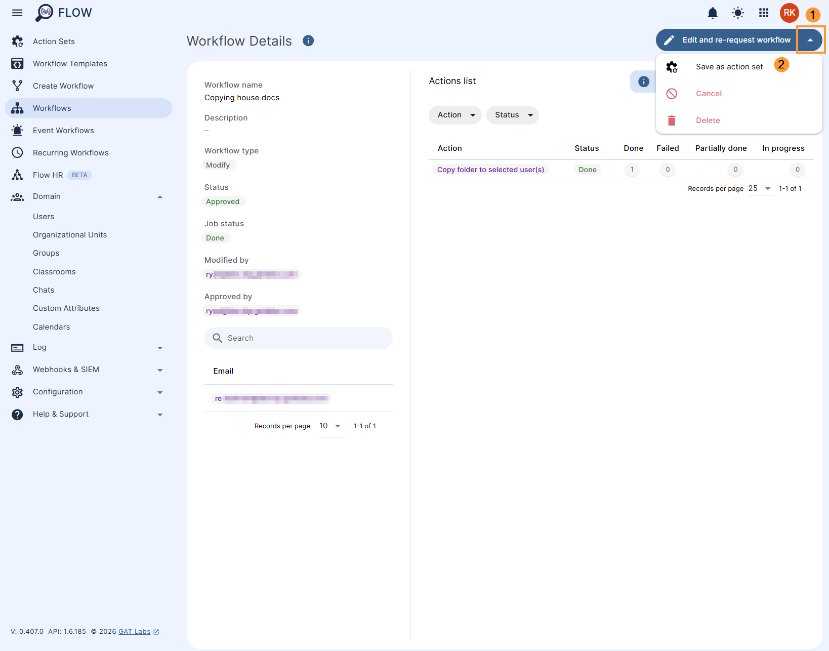 Save as action set in GAT Flow