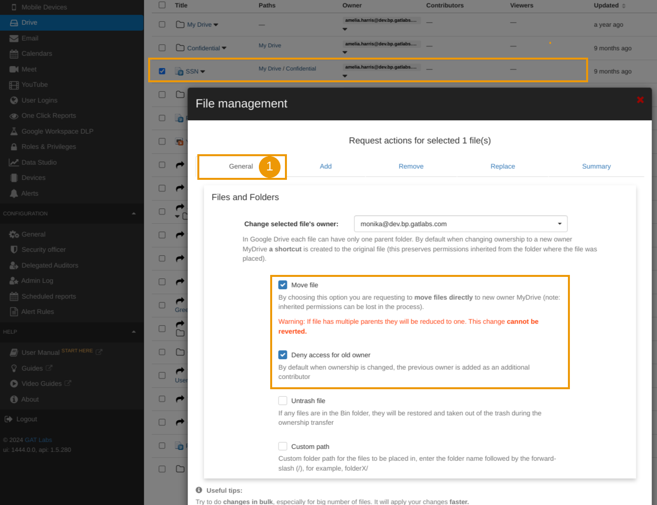 GAT File Management