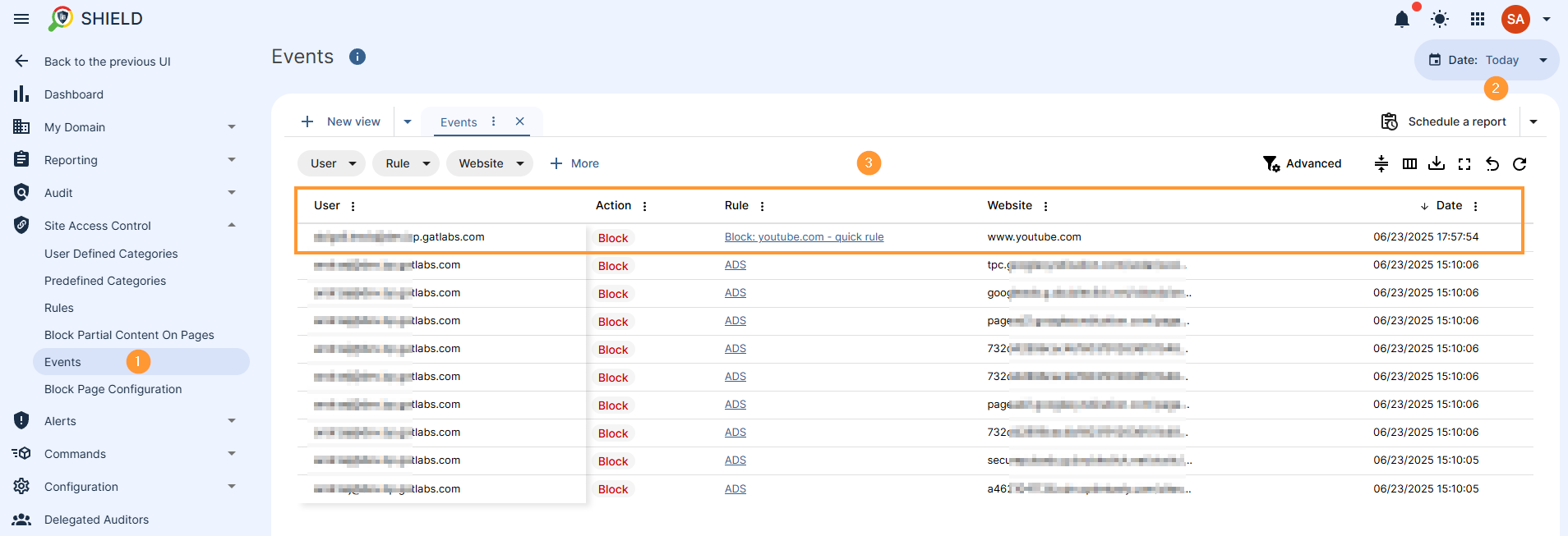 view the details of the alert that is triggered