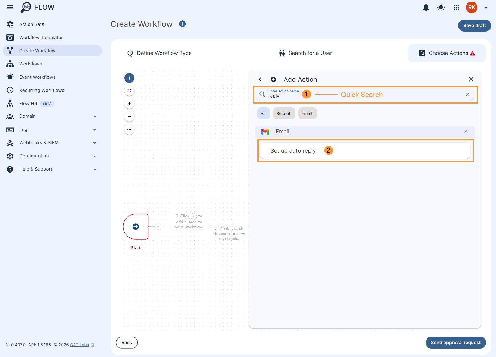 Automate Auto-Reply Action in GAT Flow
