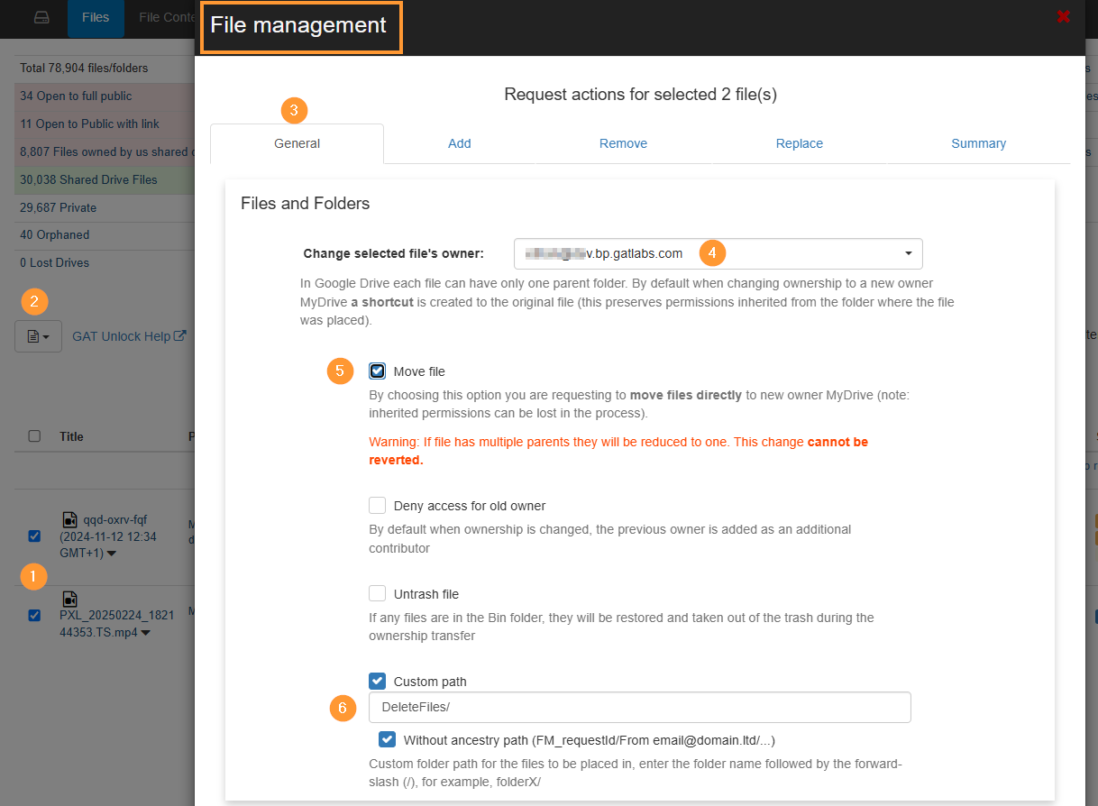 GAT+ File Management